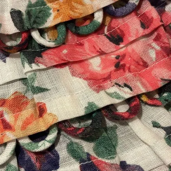 ZIMMERMANN Floral Print Mini Dress ZIM 0 / US 4 white - Picture 10 of 16